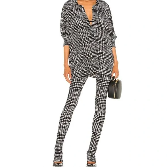 Norma Kamali Black and White Checkered Top - Picture 5 of 5